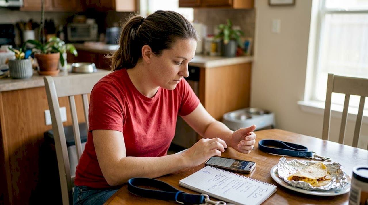Woman tests business mobile site usability