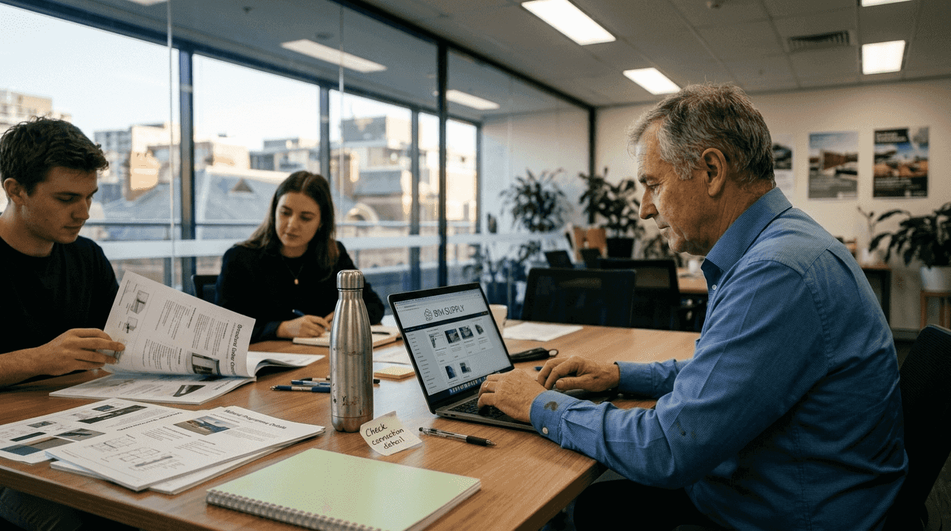 Engineer reviewing BIM software selection