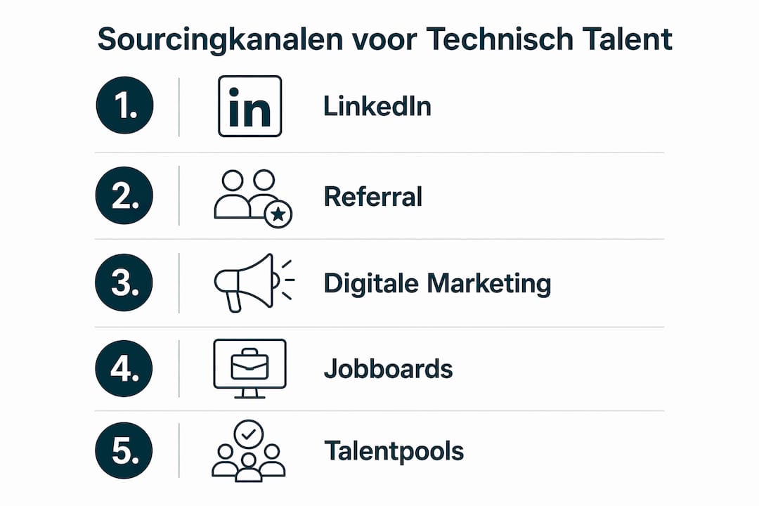 Overzicht: de beste kanalen om technisch talent te werven