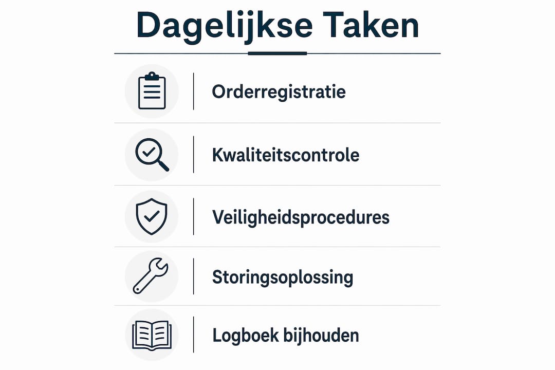 Infographic: Wat doet een machineoperator op een werkdag?