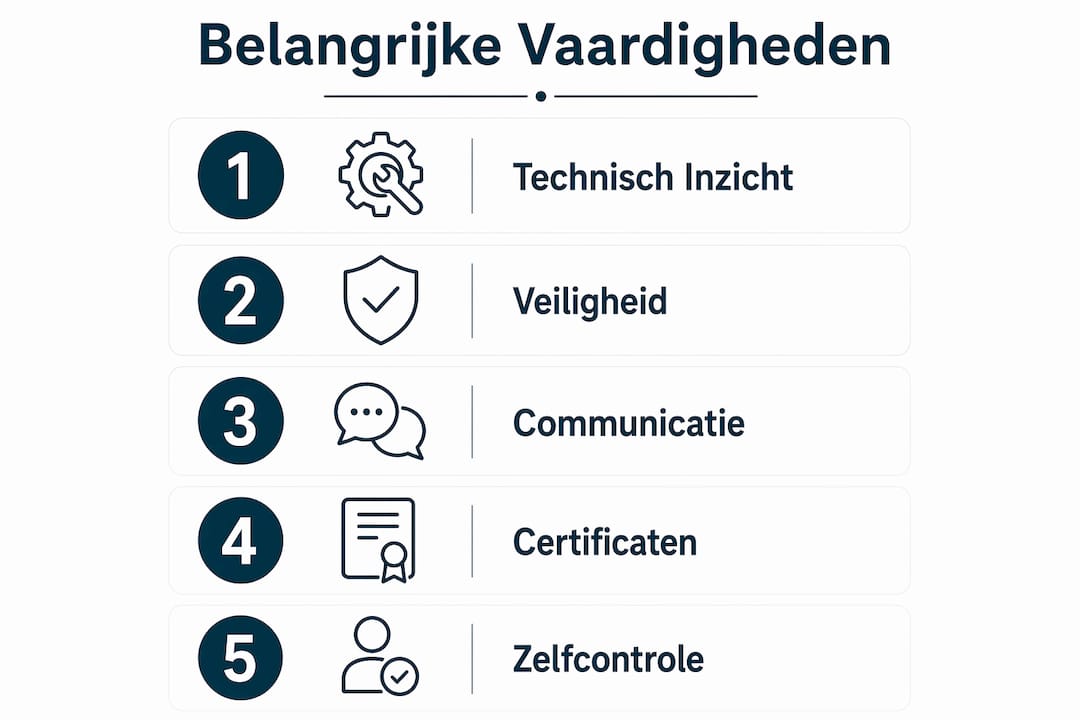 Overzicht van onmisbare operatorvaardigheden en benodigde certificaten