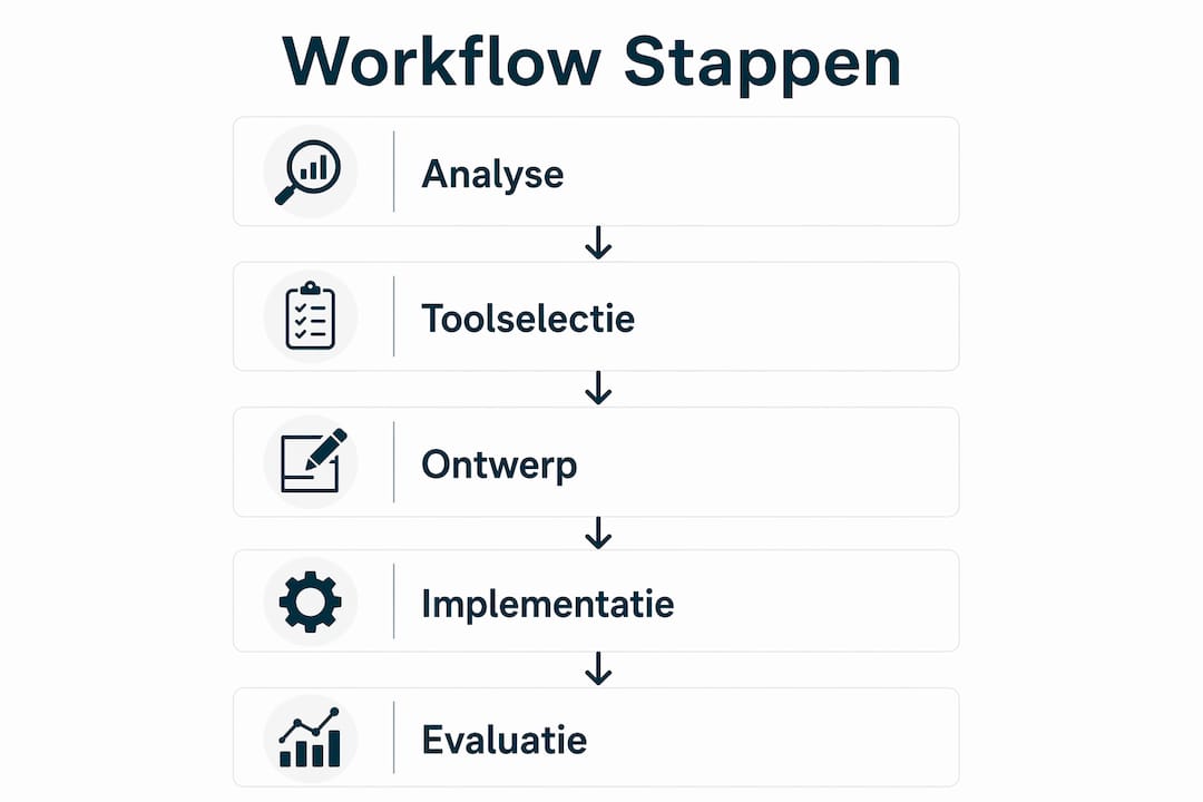 Infographic: de vijf belangrijkste stappen in het werkproces van een uitzendbureau