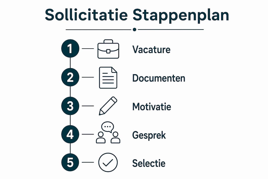 Infographic: stappenplan voor het sollicitatieproces als chauffeur
