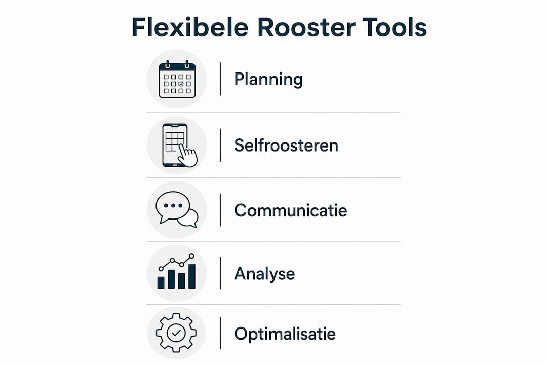 Overzichtelijke infographic met de belangrijkste inzichten over technologieën voor flexibele werkroosters