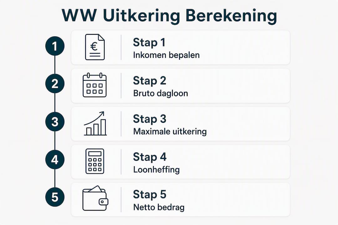 Overzicht: stappenplan voor het berekenen van je WW-uitkering