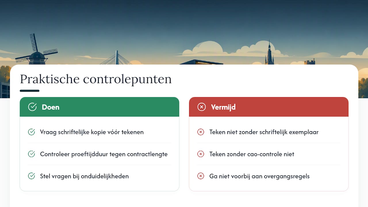 Drie controles voor een geldige proeftijd