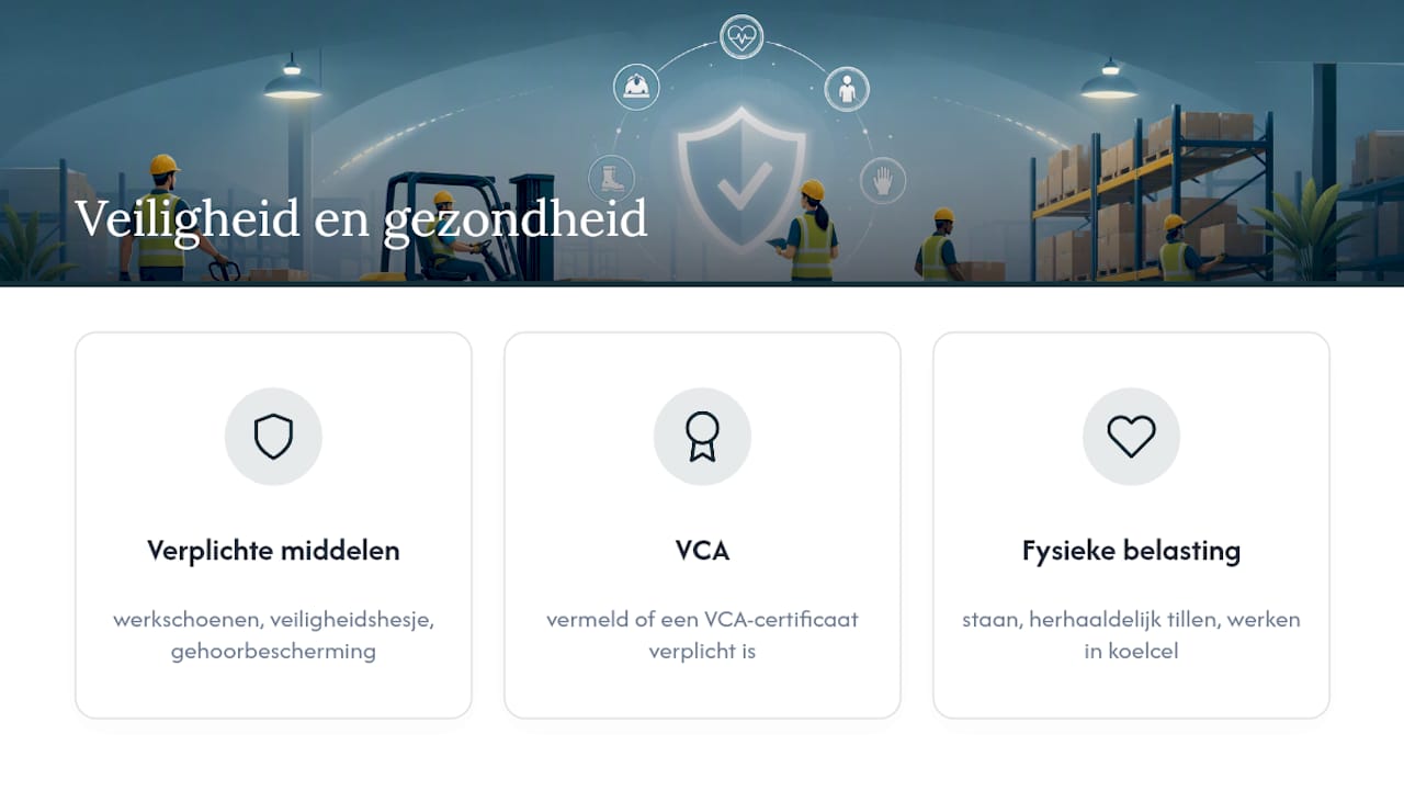 Overzicht van veiligheidseisen voor werk in de logistiek