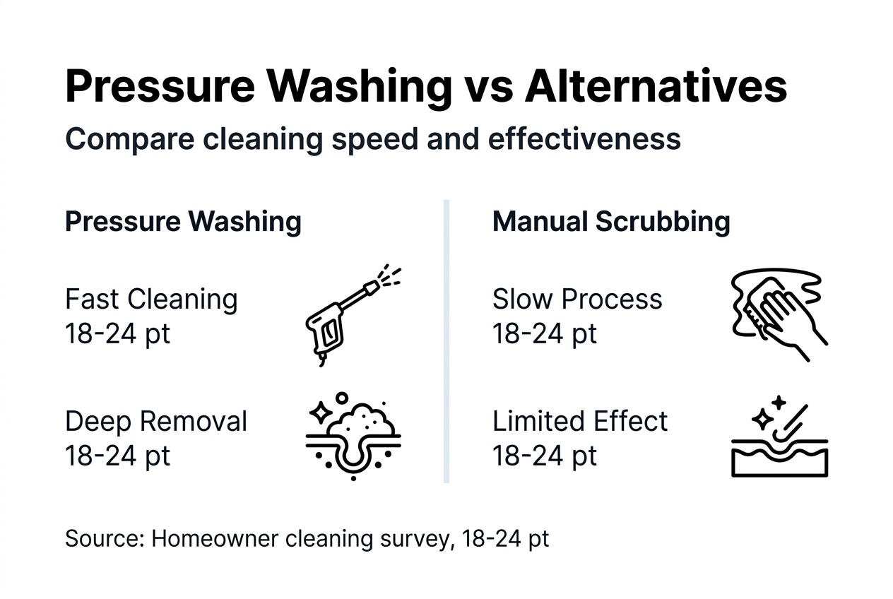 Infographic comparing cleaning methods for homes