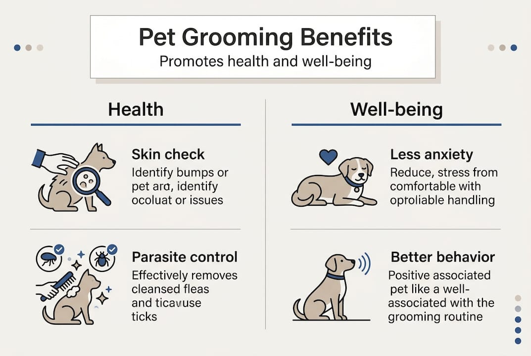 Infographic on health and well-being from grooming