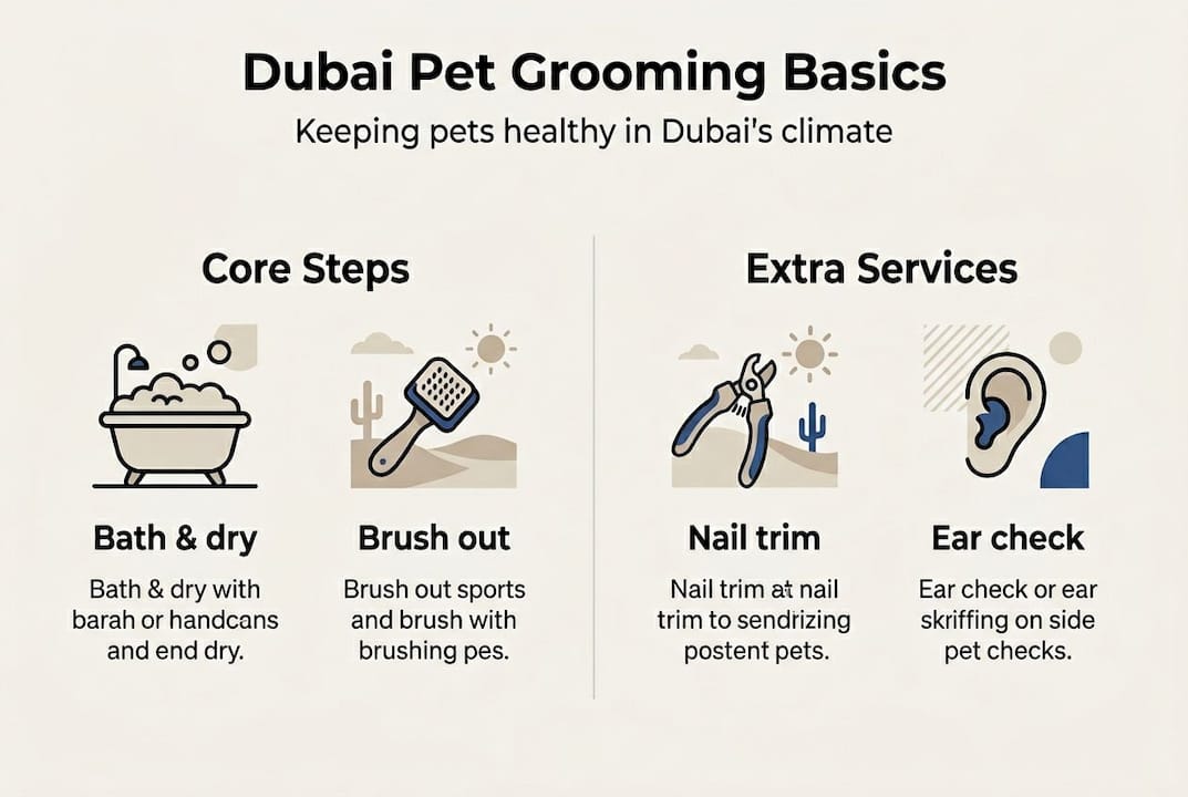 Infographic shows Dubai pet grooming overview