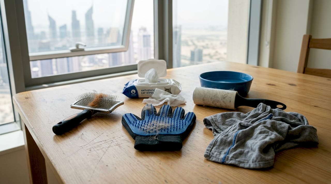 Cat grooming tools and products in Dubai
