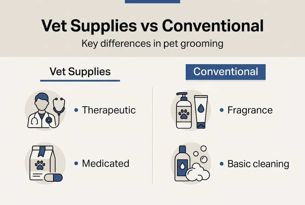 Infographic vet vs conventional grooming supplies