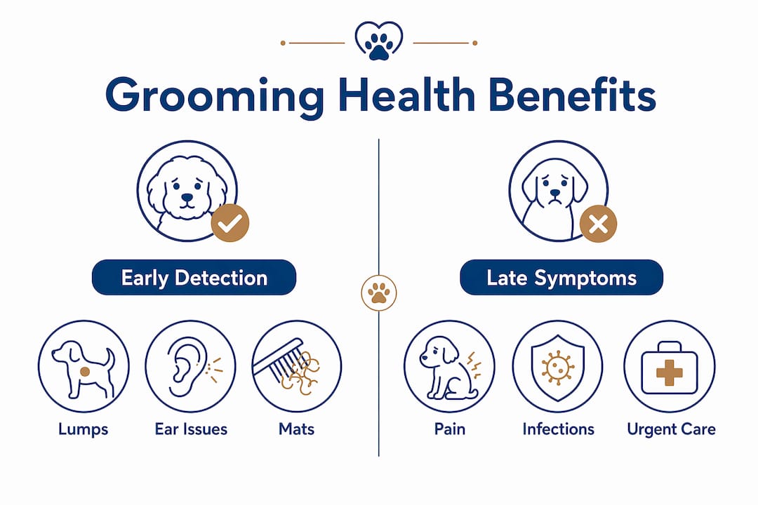 Infographic comparing early detection vs late symptoms