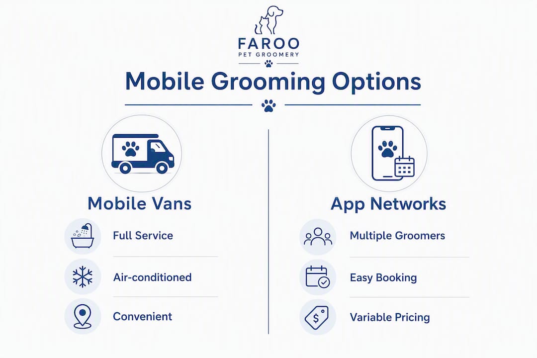 Infographic comparing mobile grooming options