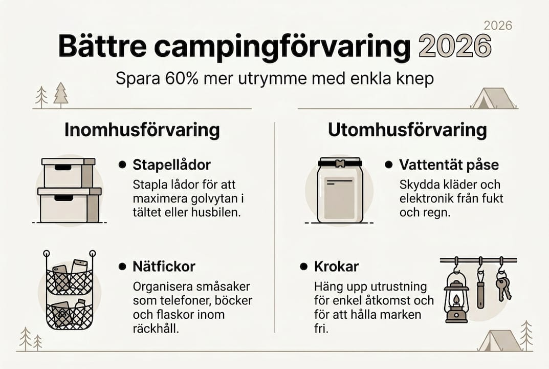 Smarta förvaringstips för camping – både ute och inne