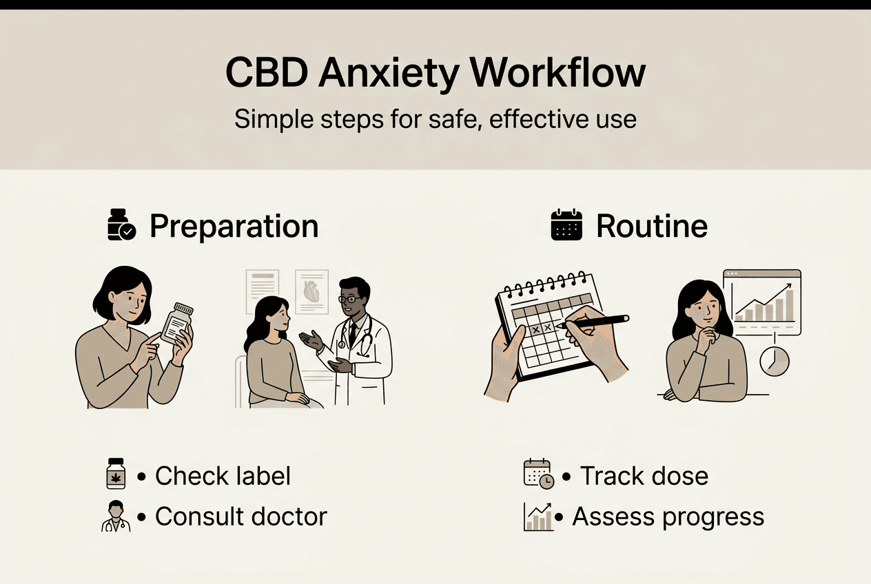 Infographic summarizing CBD workflow steps