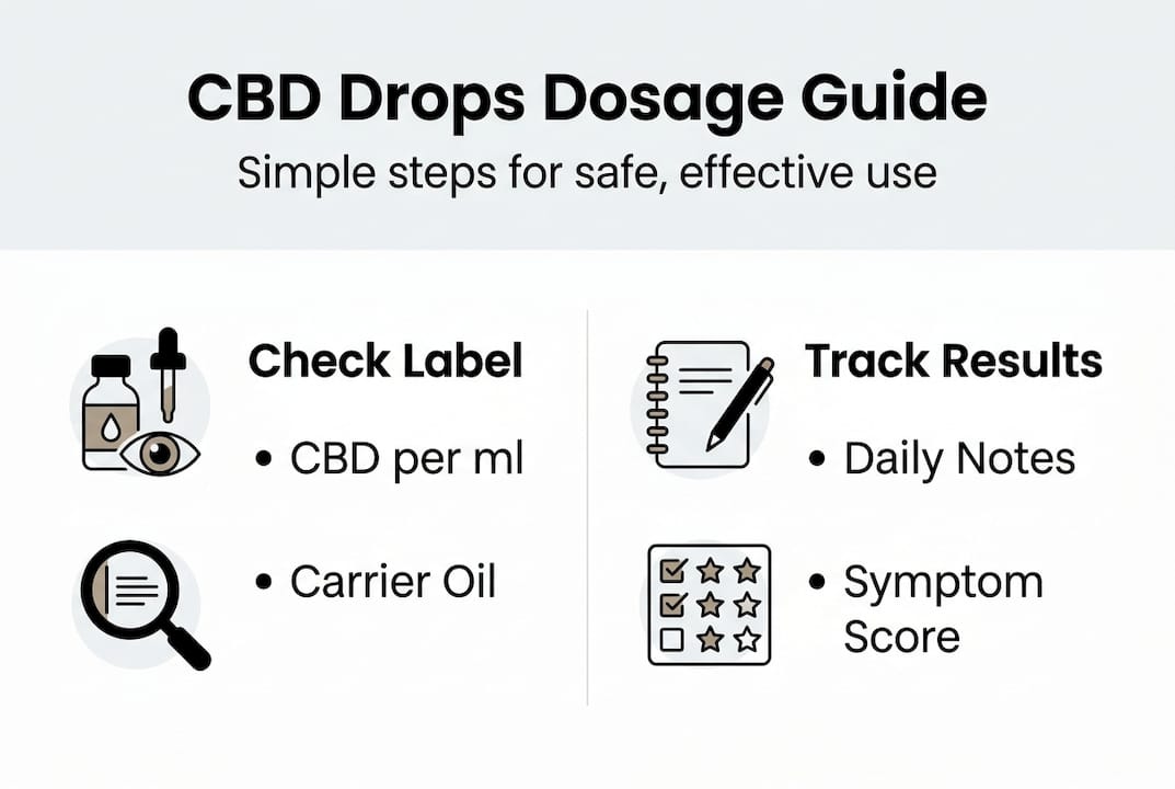 Infographic with CBD dosage and tracking steps