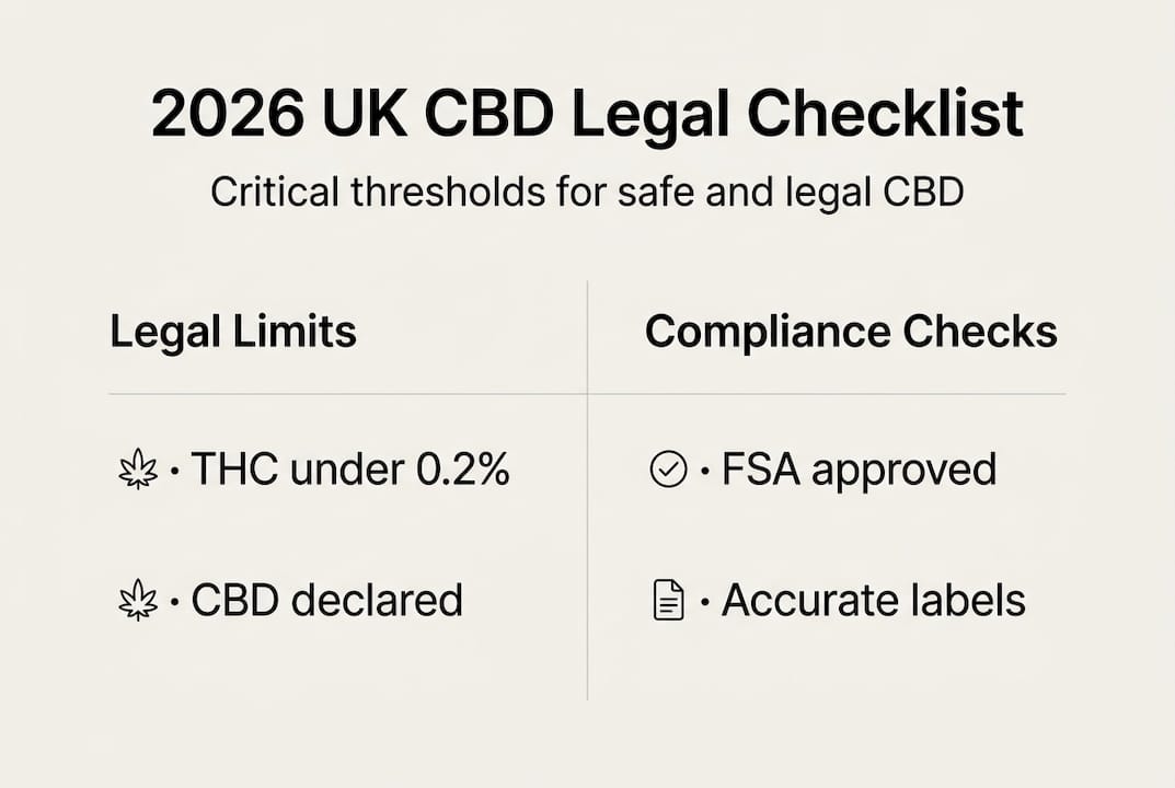 Infographic of UK CBD legal and compliance checks