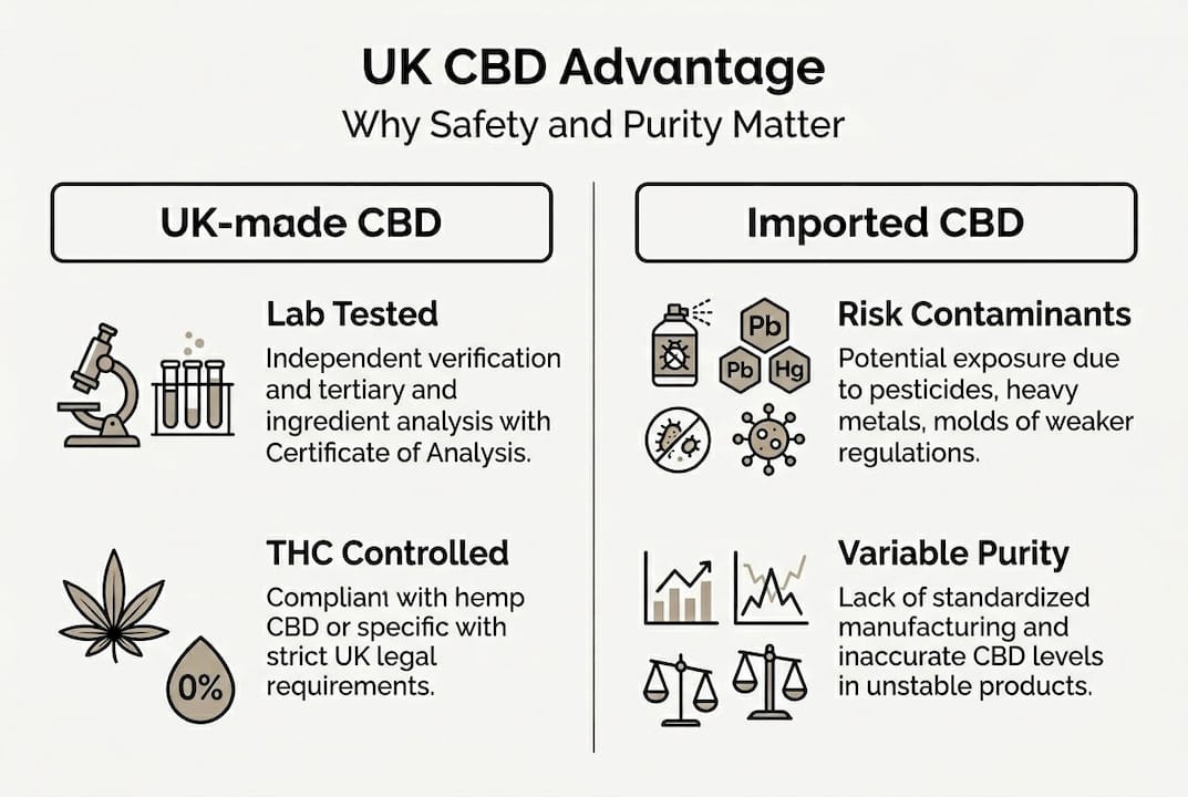 Infographic UK vs imported CBD key differences