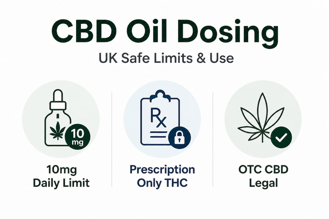 UK cannabis oil dosing key statistics infographic