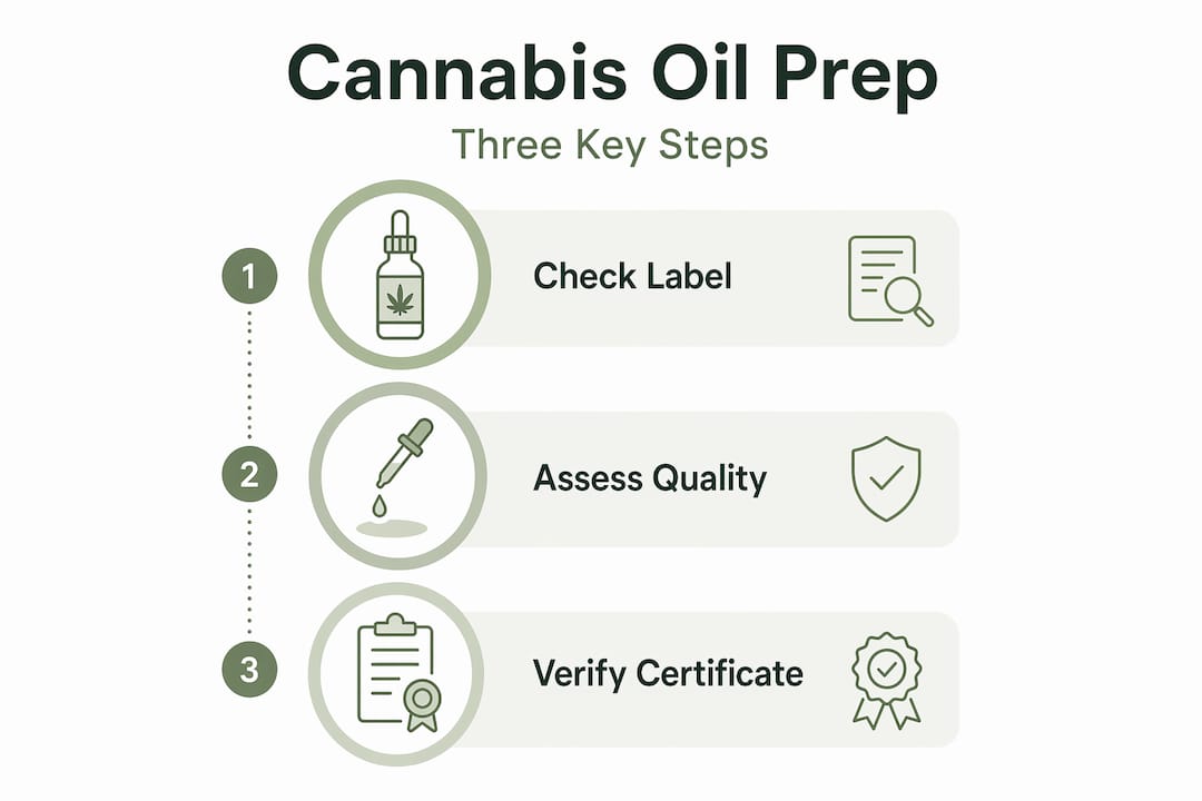 Infographic on cannabis oil preparation steps