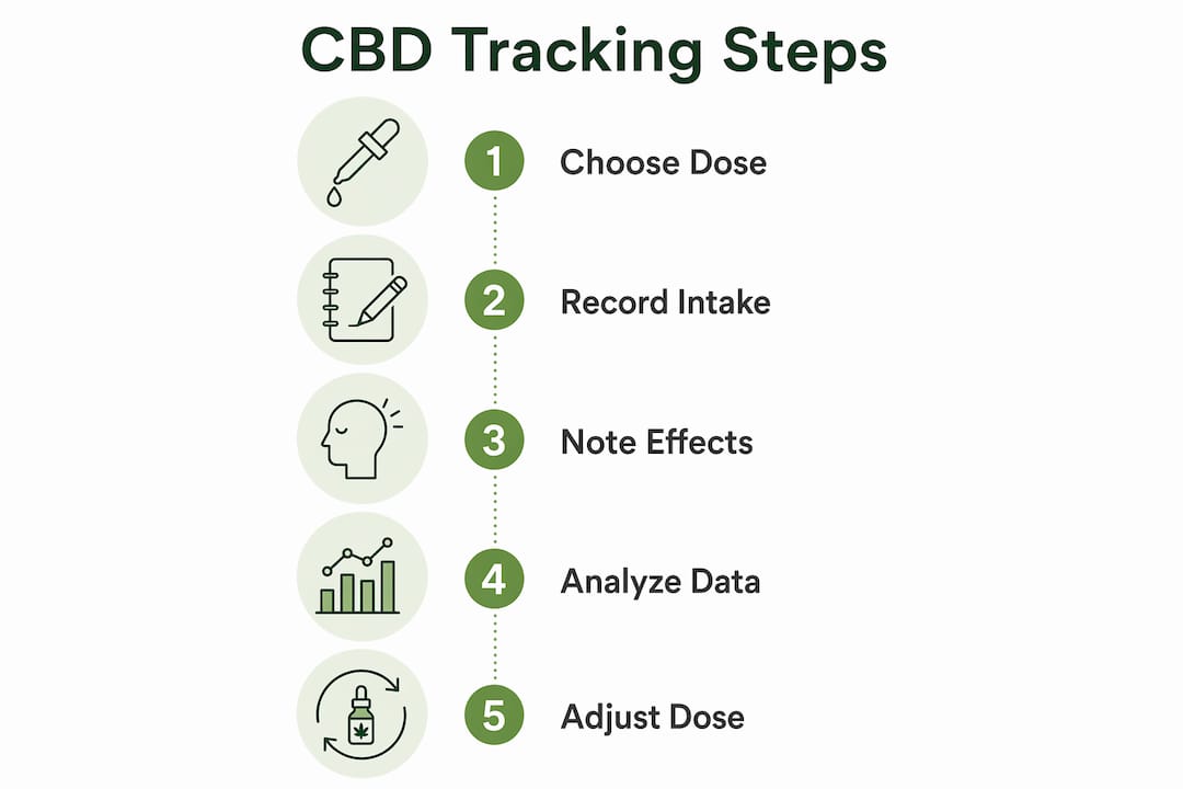 Infographic illustrating CBD tracking steps