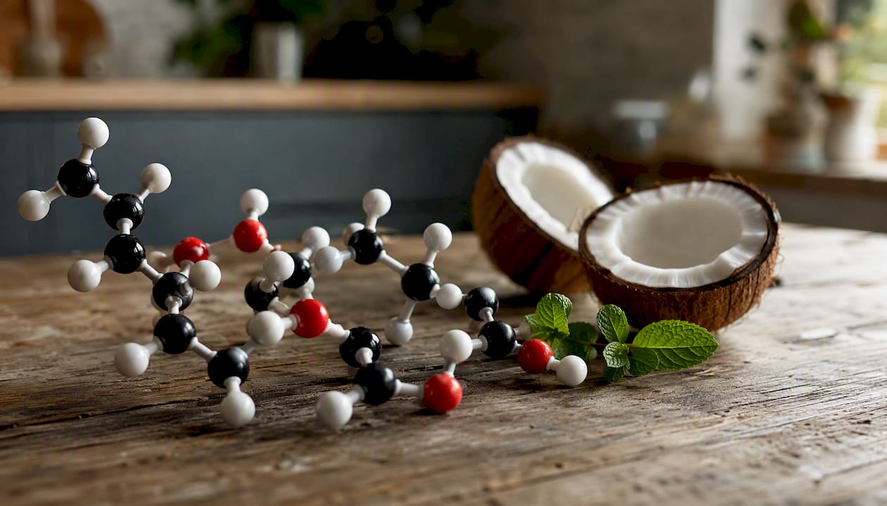 Molecular model of medium-chain triglycerides