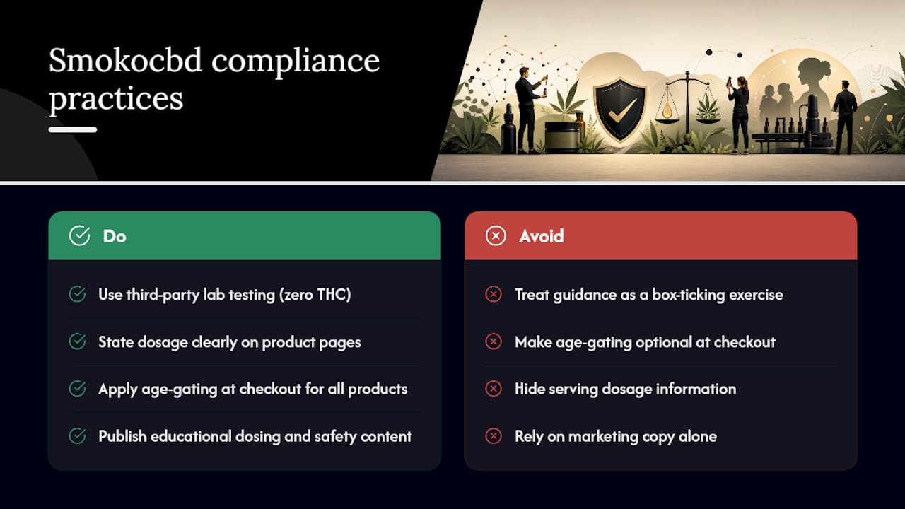 Smokocbd's approach to age-compliant CBD sales — overview diagram