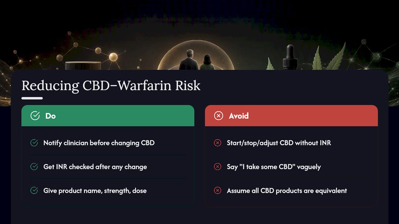 An editorial take on CBD and warfarin safety — overview diagram