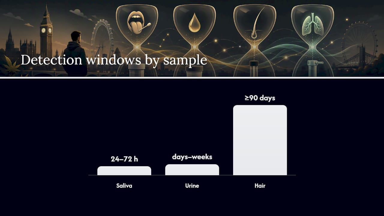 How drug tests detect cannabis: what the screen actually looks for — overview diagram
