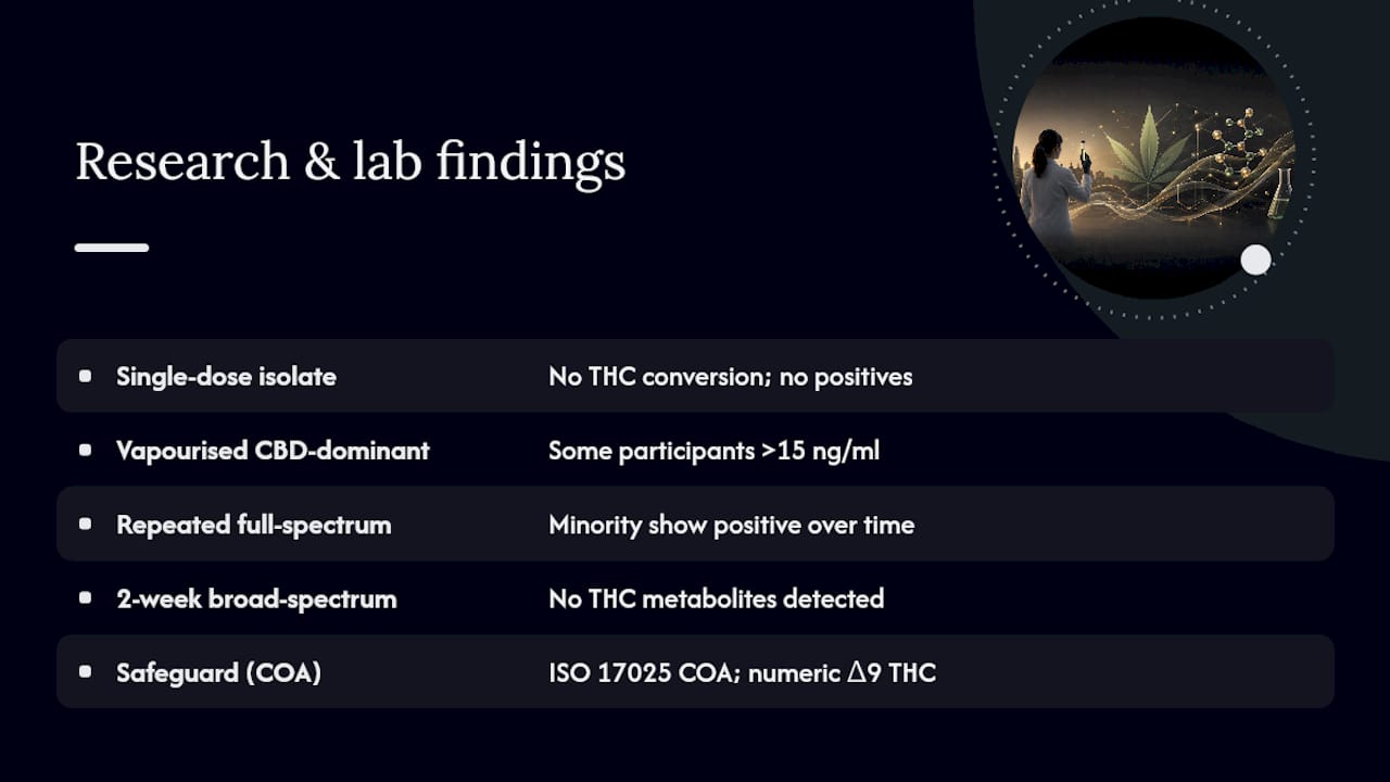 What the research and lab data actually show — overview diagram