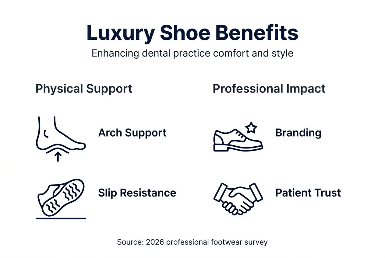 Infographic about luxury shoe advantages