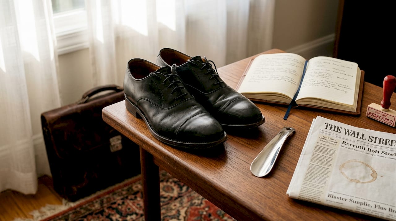 Artisan notary shoes with classic details