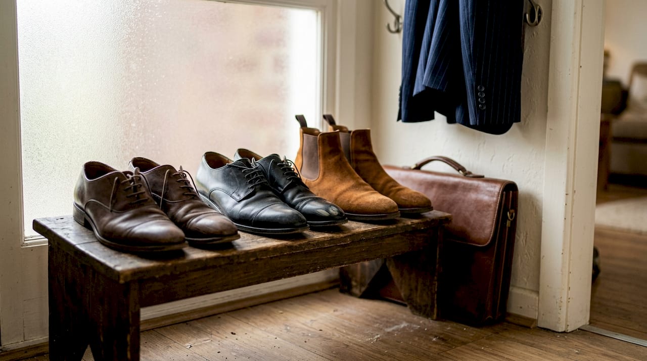 European professional shoes arranged by style