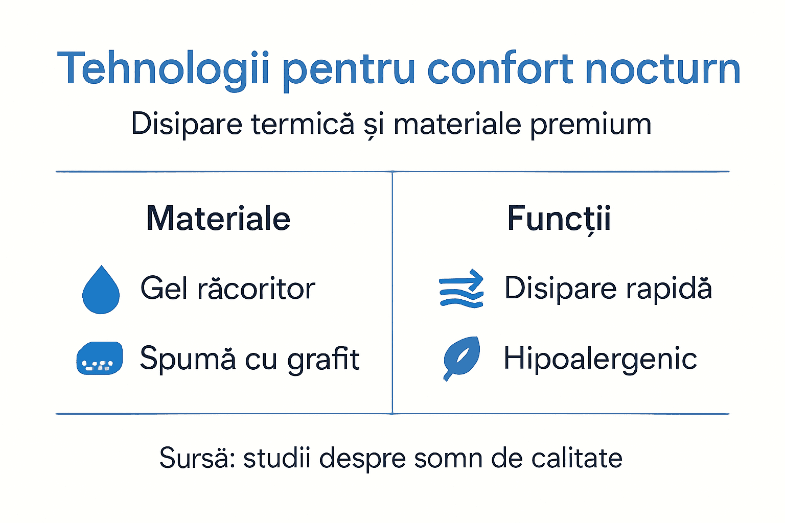 Infografic: cele mai noi tehnologii pentru fețe de pernă care te ajută să dormi răcoros