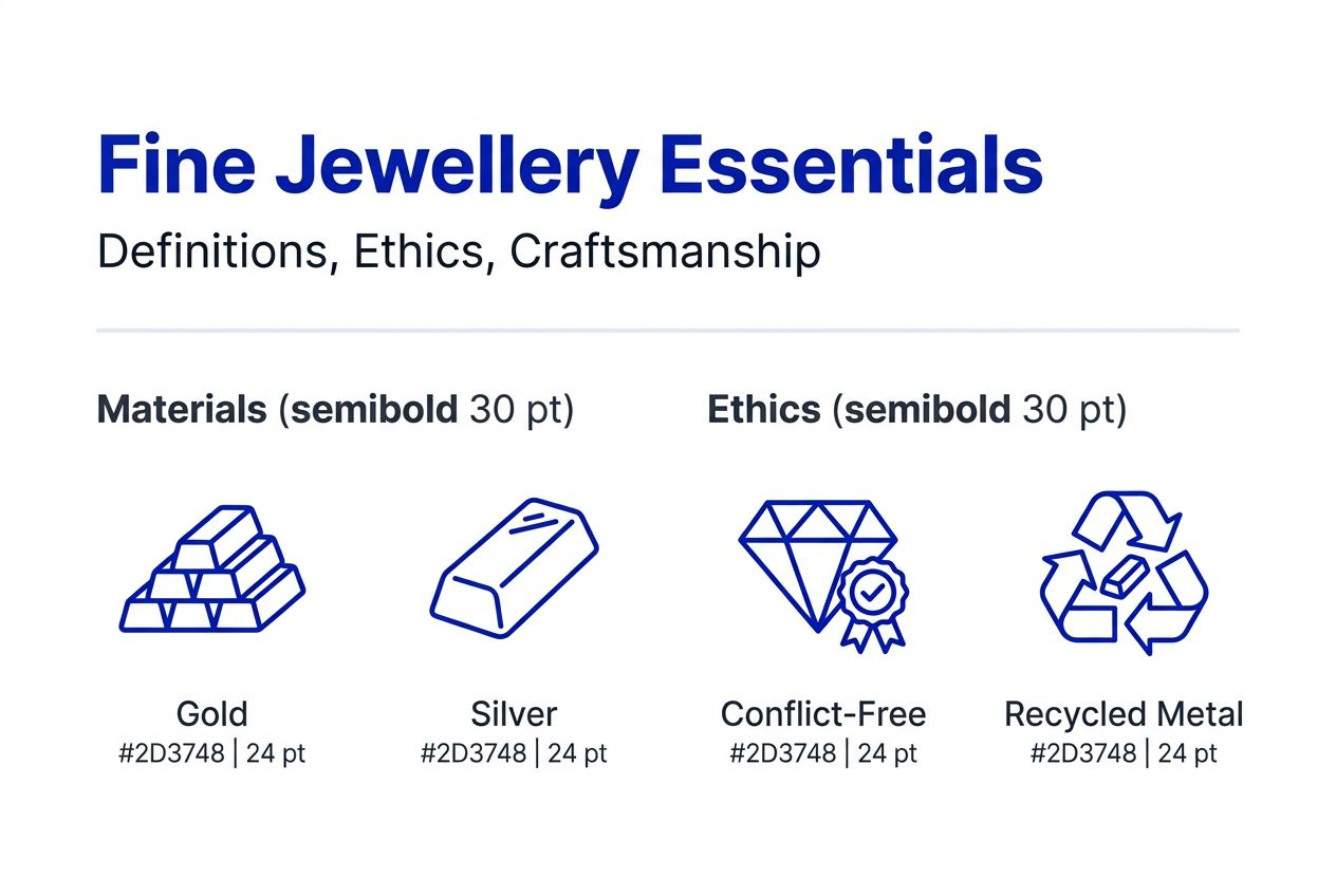 Infographic about fine jewellery essentials