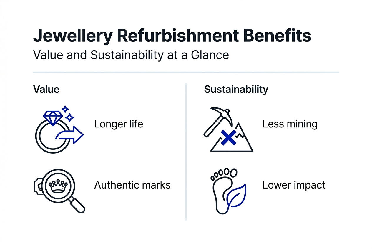 Infographic shows jewellery value and sustainability benefits