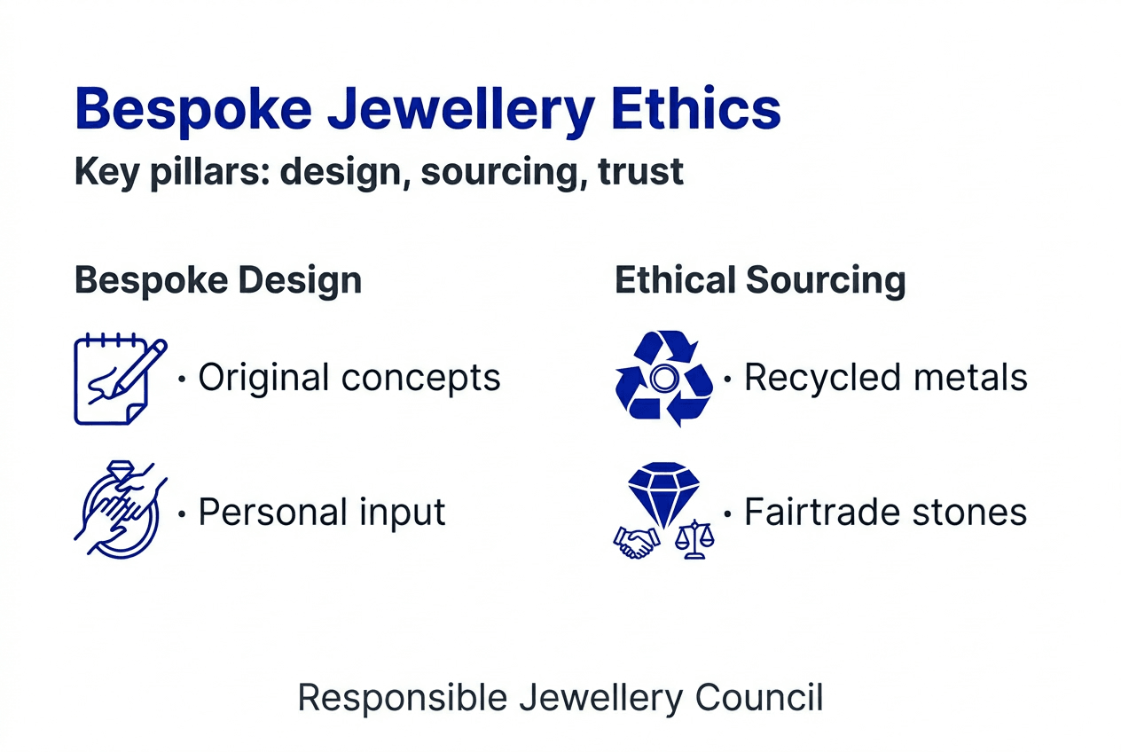 Infographic visualizing bespoke and ethical jewellery