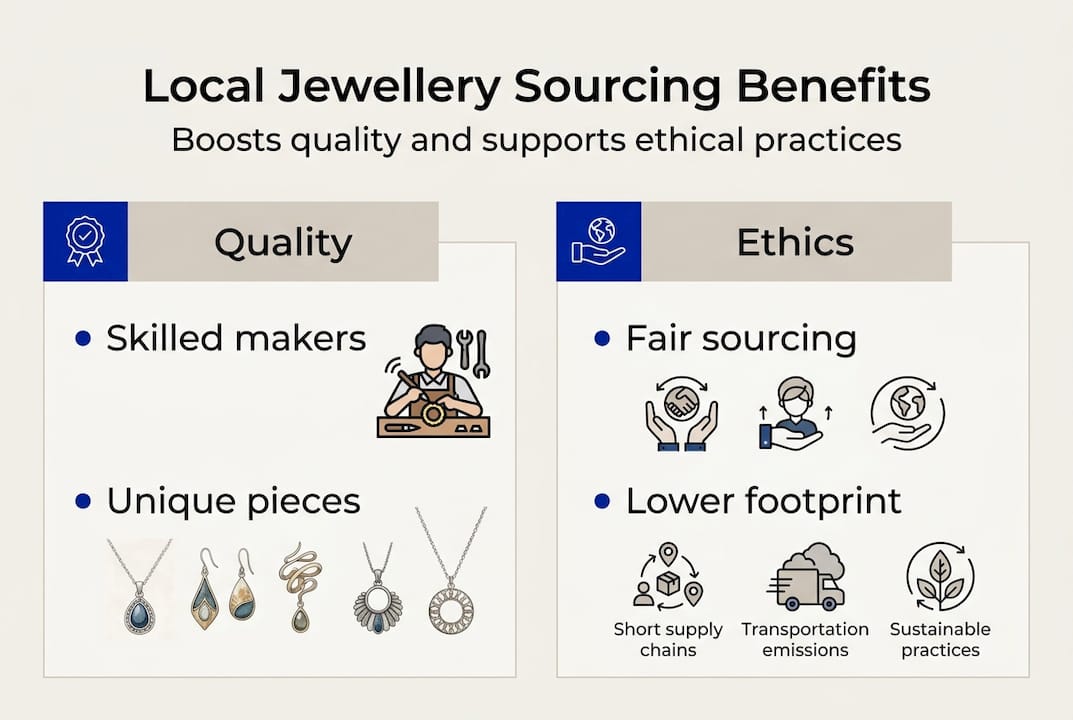 Infographic on quality and ethics of local jewellery