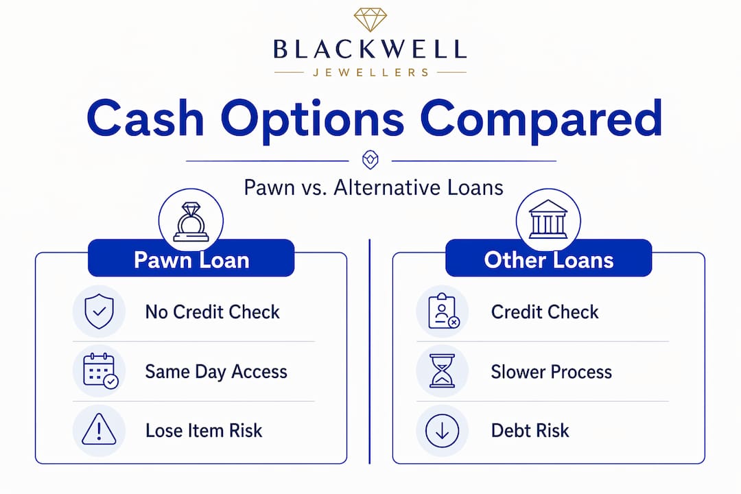 Infographic comparing pawn versus other loans