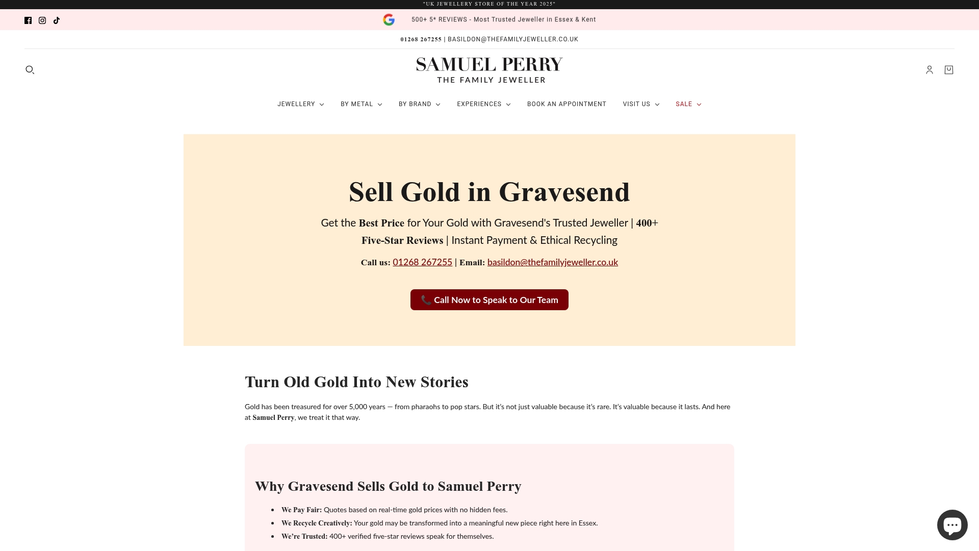 https://thefamilyjeweller.co.uk/pages/sell-gold-in-gravesend
