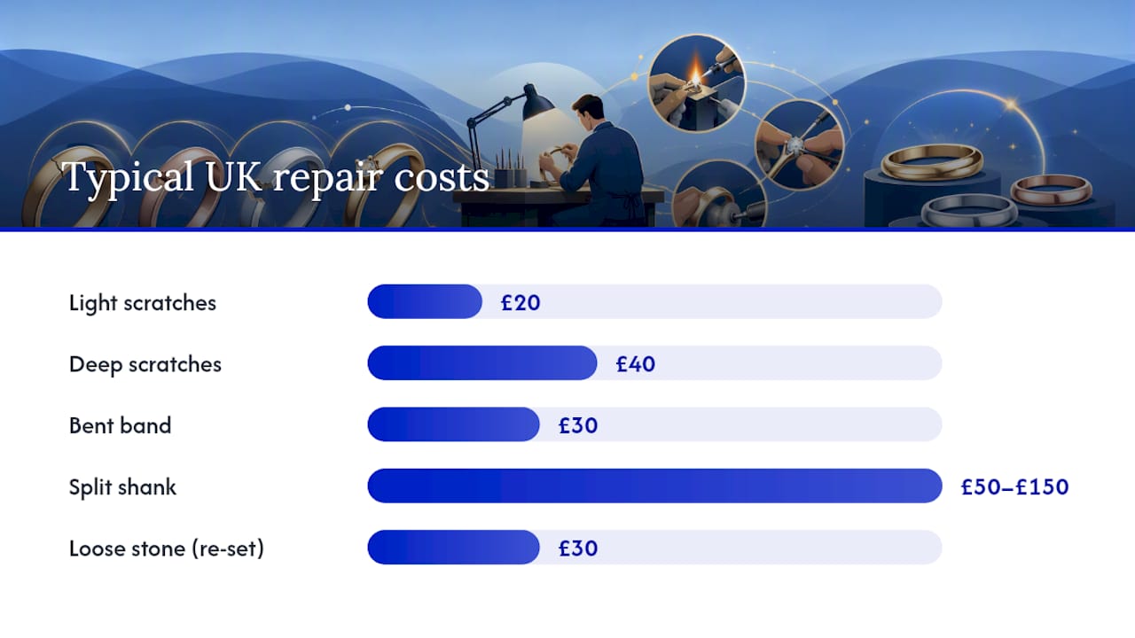 Chart comparing repair types by cost and turnaround time