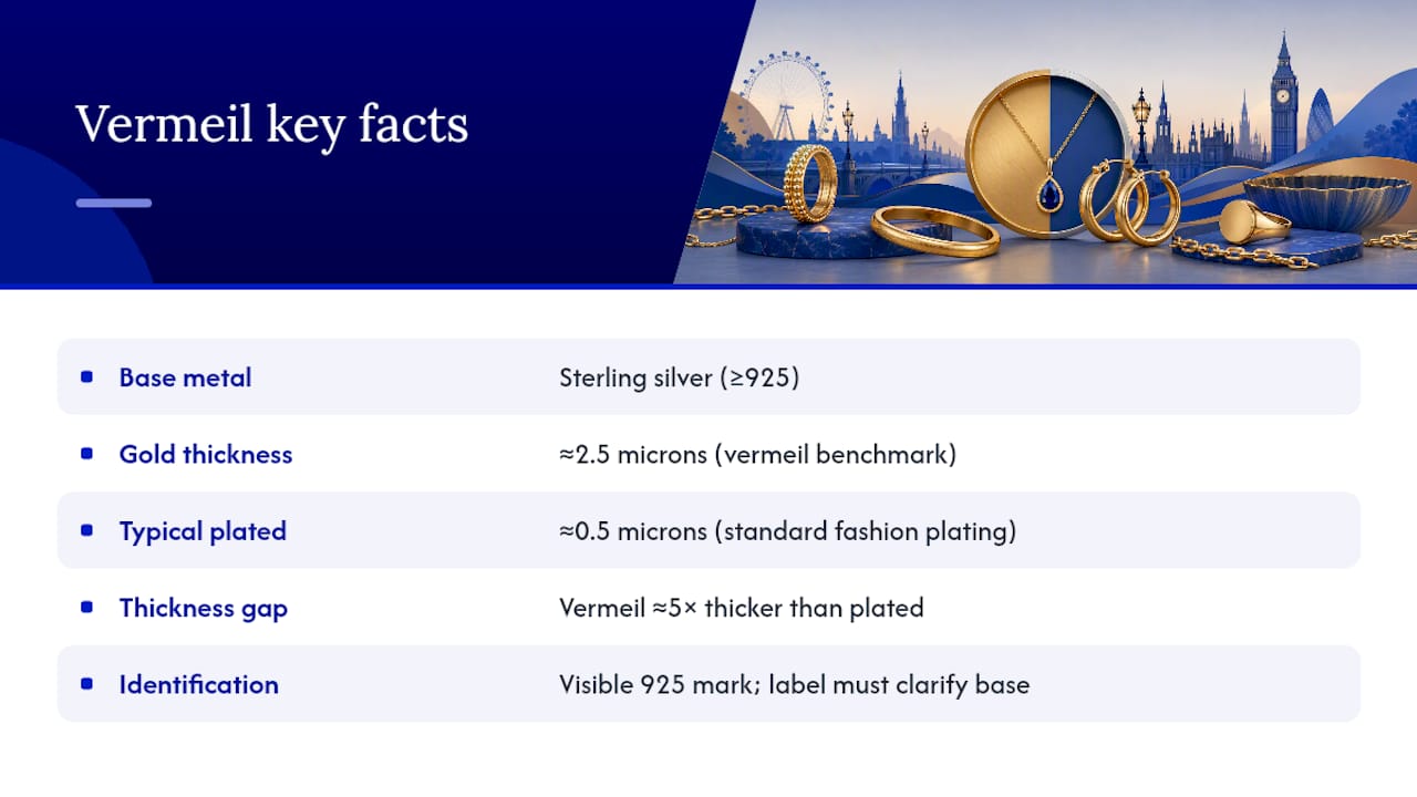 What exactly is gold vermeil? — overview diagram
