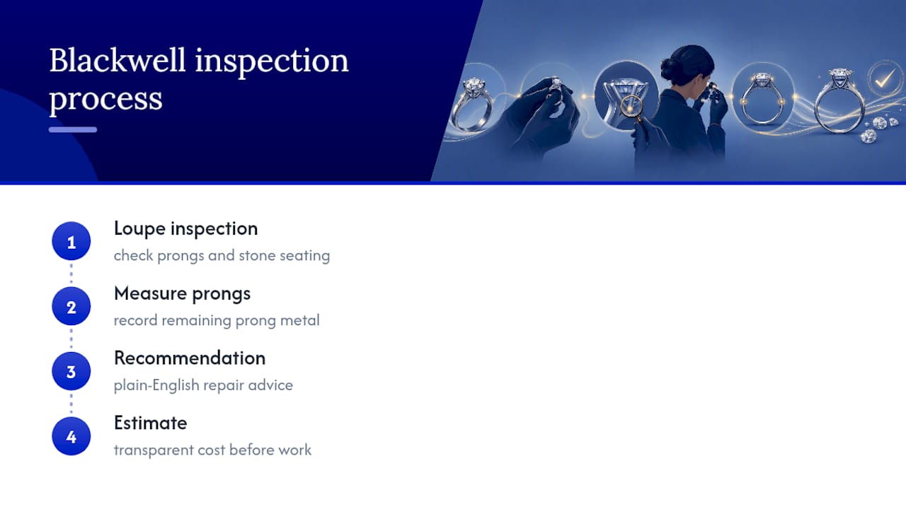 Four stages of loose ring inspection