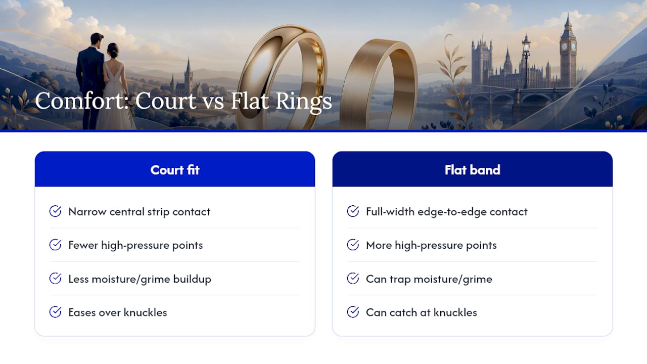 Why do court rings actually feel more comfortable? — overview diagram