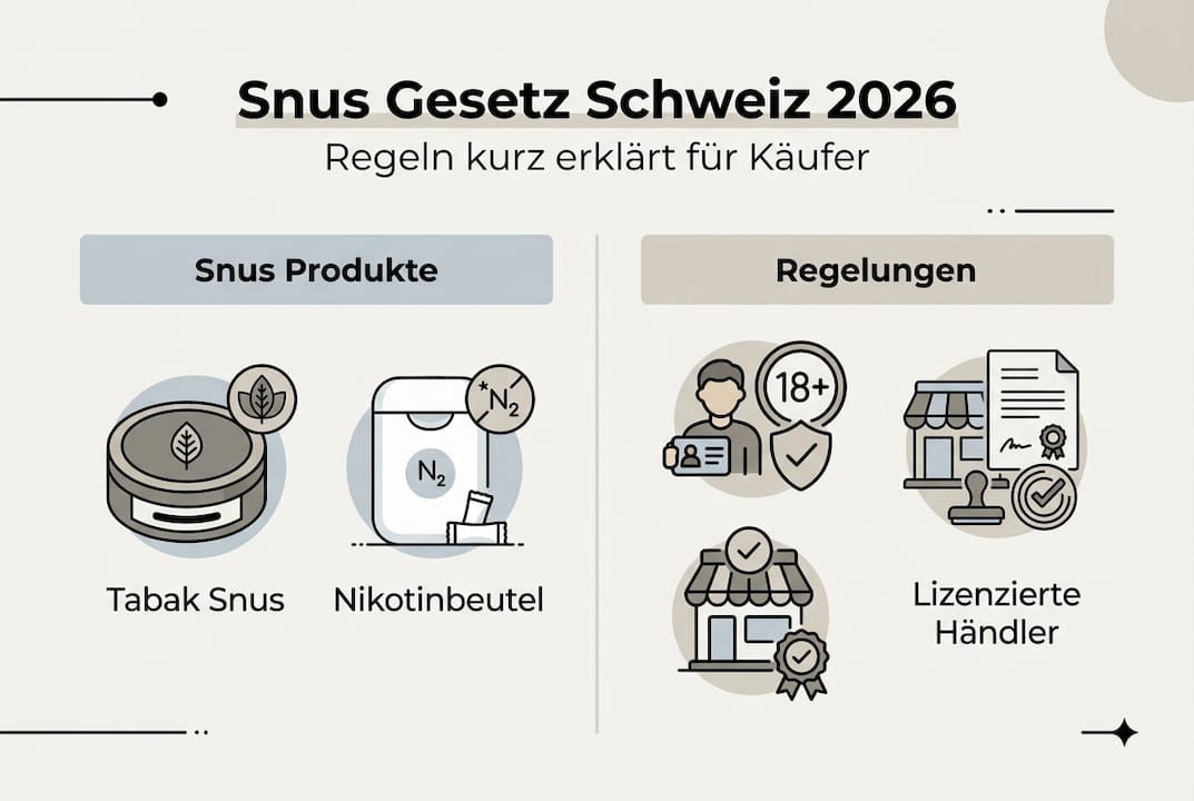 Übersicht: Die wichtigsten Gesetze und Vorschriften zu Snus in der Schweiz