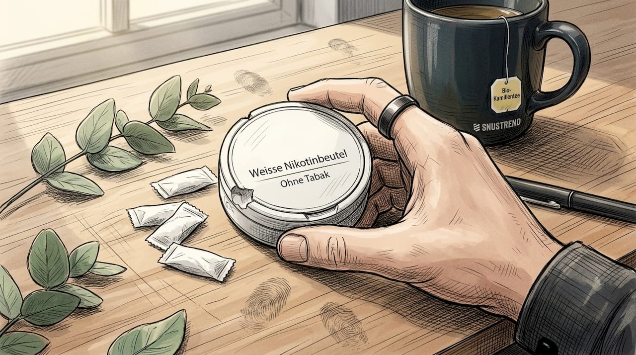 Details zur Nikotinbeutel-Dose und den verwendeten Naturfasern