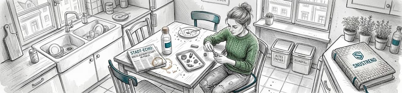 Eine Frau wechselt die Verdampfer-Einheit ihres modularen E-Zigaretten-Geräts.