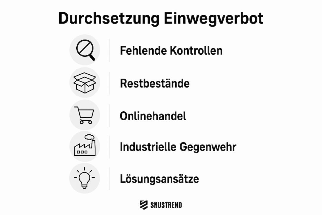 Infografik: Die größten Stolpersteine bei der Umsetzung des Einwegverbots