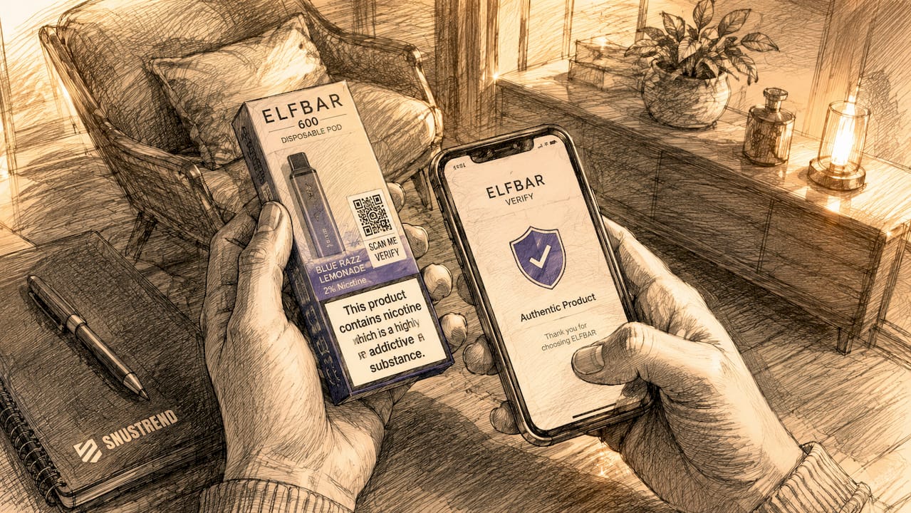 So überprüfen Sie den Echtheitscode auf der Elfbar-Verpackung